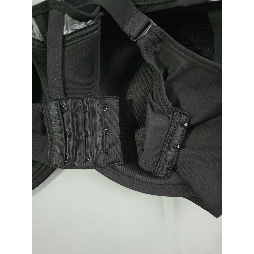 Bali One Smooth U & HSIA Minimizer Bra Lot Black 40D Underwire Mesh Trim 2pc - Picture 8 of 16